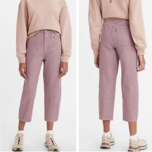Levi’s  Made & Crafted Barrel Crop Jeans Mauve Size 30